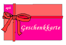 Geschenkkarte - in Amerika ein Hit