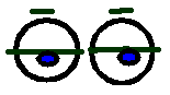 m�de Augen