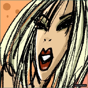 Blonde vor Orange