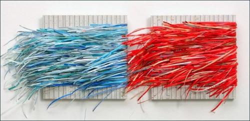 Roter und blauer Strom