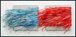 Roter und blauer Strom