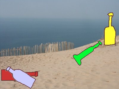 Flaschen am Strand